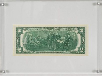 ANDY WARHOL Andy WARHOL (1928-1987) - 2 dollars (Thomas Jefferson) signed in ink...