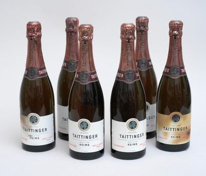 TAITTINGER CHAMPAGNE 6 bottles CHAMPAGNE TAITTINGER 1964 Brut Rosé (levels under...