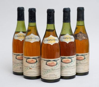 HERMITAGE, VIN 5 bouteilles HERMITAGE "Chante Alouette" Chapoutier (niveaux entre...