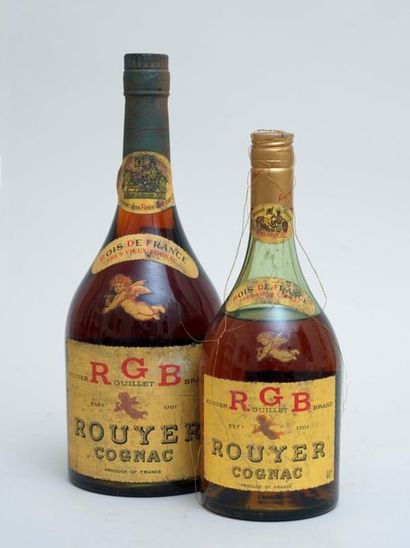 COGNAC ROYE 2 flacons : 1 magnum COGNAC ROYE Rois de France "très vieux cognac",...