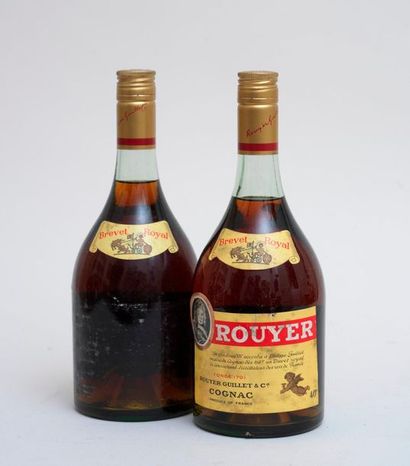 COGNAC ROYE 2 bouteilles COGNAC ROYE Brevet royal (niveaux très léger bas, 1 sans...