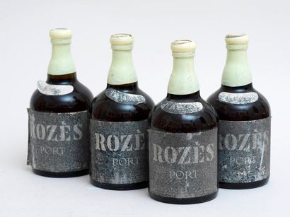 PORTO CROFT 4 bottles PORTO ROZÈS (very light low levels, faded labels, very marked,...