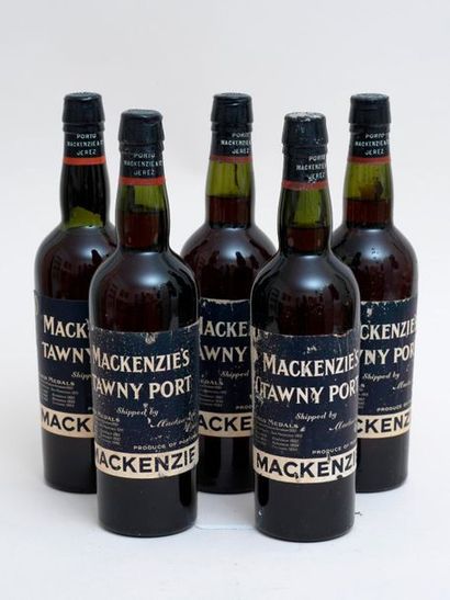 PORTO MACKENZIE 5 bottles PORTO MACKENZIE Tawny (light low level, faded labels, lightly...