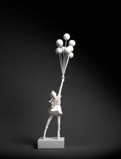 BANKSY BANKSY (d'après) (1974) - Flying Balloon Girl Toy - White - Hauteur : 60 cm...