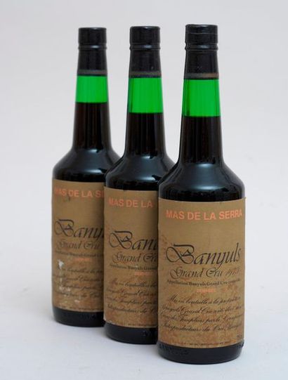 Banyuls 3 bottles BANYULS 1973 Grand Cru (half dry) Mas de la Serra (faded labels,...
