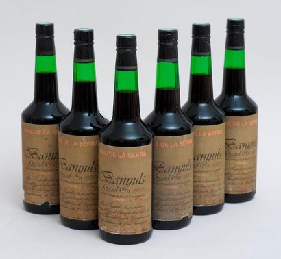Banyuls 6 bouteilles BANYULS 1973 Grand Cru (demi sec) Mas de la Serra (étiquettes...