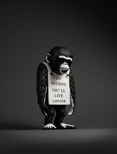 BANKSY BANKSY (after) (1974) - Do Nothing, you'll live longer toy - Black & White...