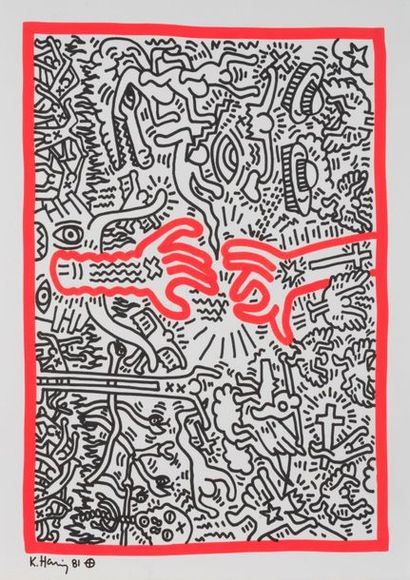 KEITH HARING Keith HARING (1958-1990) - Untitled - Marker - Signed and dated (19)81...