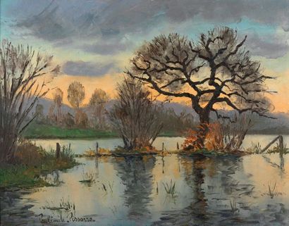 Paul-Emile Pissarro Paul-Emile PISSARRO (1884-1972) - Inondation - Huile sur toile...