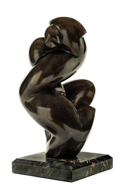 POLLES POLLES - Eupalinos - Bronze à patine noiré nuancée - 56 x 26 x 25 cm -Exposition...