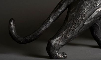 Jorge BORRAS Jorge BORRAS (1952) - Walking Panther - Bronze patina signed and numbered...