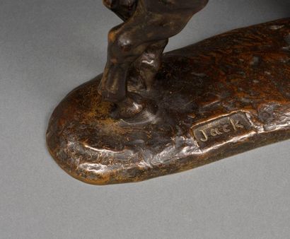 Gaston d'ILLIERS Gaston d'ILLIERS (1876-1932/52) - Jack - Bronze à patine brune nuancée...