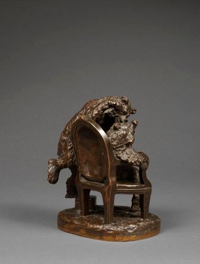 Christophe FRATIN Christophe FRATIN (1801-1864) - Dental bear - Bronze with shaded...