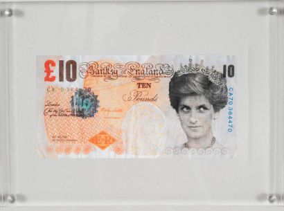 BANKSY BANKSY (after) (1974) - Banksy of England 10 pounds Silkscreen - 7,5 x 14...