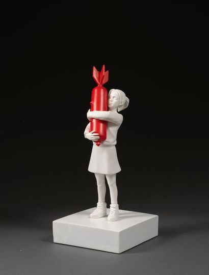BANKSY BANKSY (after) (1974) - Bomb Hugger Toy - White & Red - Medicom Toy Plus &...