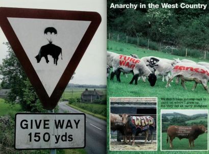 BANKSY BANKSY (1974) - From - Kite cow - English sign - 67 x 63 cm - Provenance:...