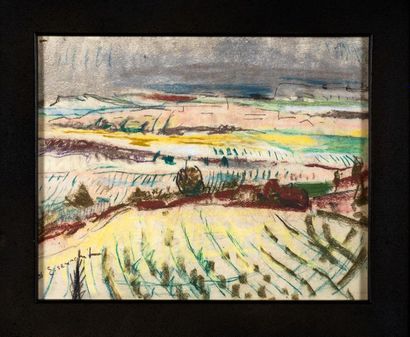 Willy EISENSCHITZ Willy EISENSCHITZ (1889-1974) - Landscape of Provence - Pastel...