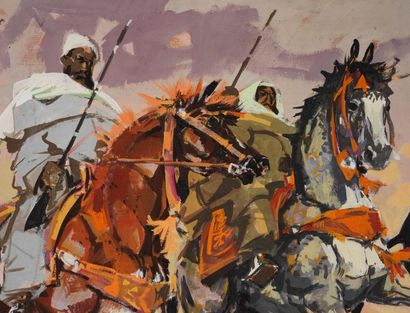 Jean-Gaston MANTEL Jean-Gaston MANTEL (1914-1995) - Fantasia - Large oil on canvas...