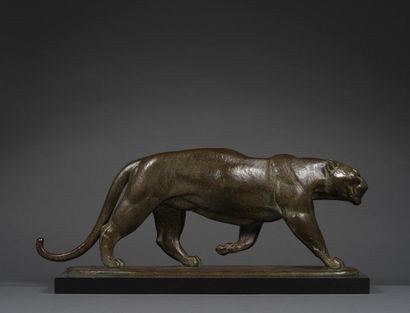 André-Vincent BECQUEREL André-Vincent BECQUEREL (1893-1981)- Walking panther - Bronze...