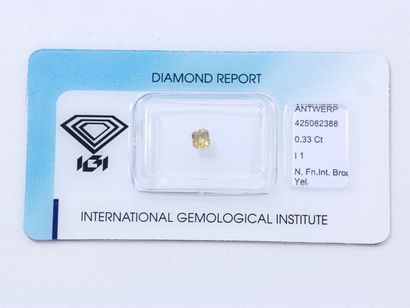 Diamant Diamant taille coussin modifié brillant sous scellé pesant 0.33 ct.
Il est...