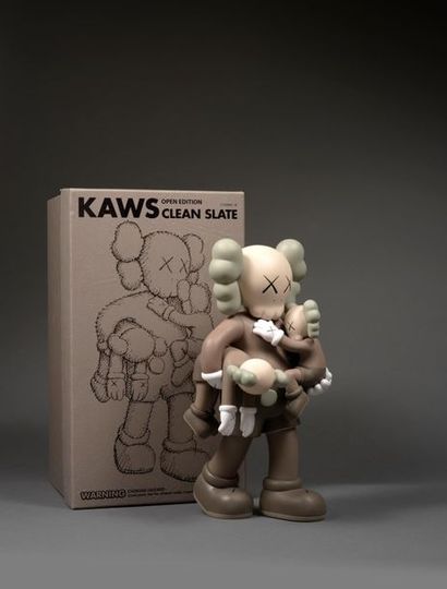 KAWS KAWS - Clean State Grey Brown - Medicom - 36.2 x 17.8 x 17.8 cm - Boîte d'origine...