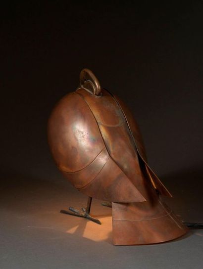 FRANÇOIS-XAVIER LALANNE François-Xavier LALANNE (1927-2008) - Lampe pigeon - Bronze,...