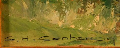 Charles CONTENCIN Charles CONTENCIN (1898-1955) - Mountain landscape - Oil on isorel...
