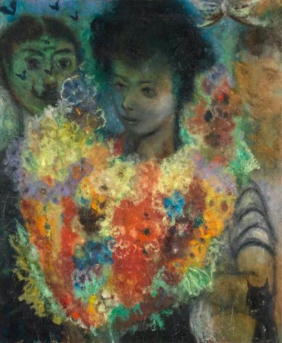 Edouard Joseph GOERG Edouard Joseph GOERG (1893-1969) - Le bouquet en coeur - Huile...