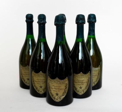 DOM PERIGNON 6 bottles CHAMPAGNE DOM PERIGNON 1964 Vintage (level: 1 between 2cm...