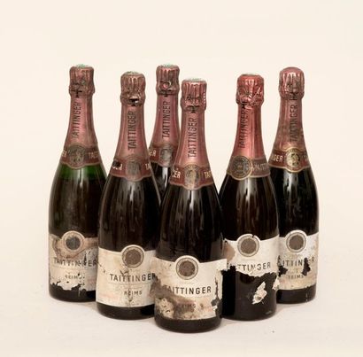 Taittinger 6 bottles CHAMPAGNE TAITTINGER 1959 Winery (levels: 4 estimated high shoulder,...