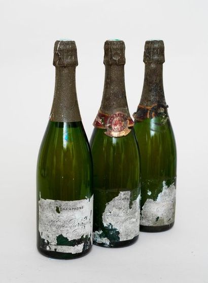 Louis Roederer 3 bouteilles CHAMPAGNE LOUIS ROEDERER Brut (niveaux bon, étiquettes...