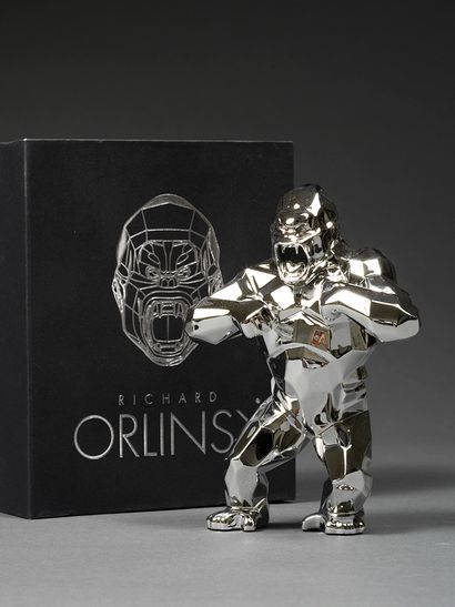 Richard ORLINSKI Richard ORLINSKI- Kong spirit (Silver) - Resin - 13 x 10 x 5 cm...