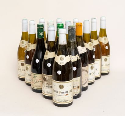 Chablis 16 bouteilles : 3 CHABLIS 2005 1er cu Fourchaume Oliveira Lecestre, 9 PETIT...