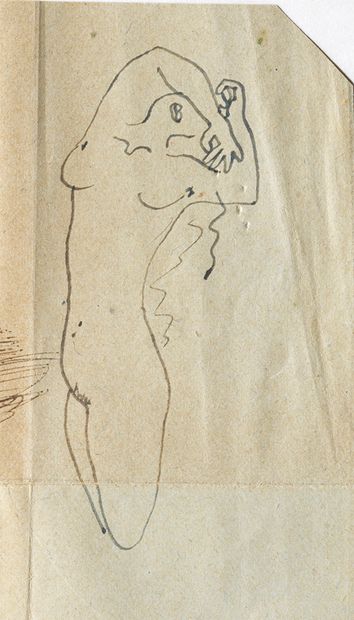 Salvador DALI Salvador DALI (1904-1989) - Nude with raised arms - Ink drawing - 6...