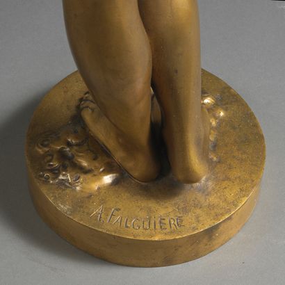 Alexandre FALGUIÈRE Alexandre FALGUIÈRE (1831-1900) - The Source - Bronze with a...