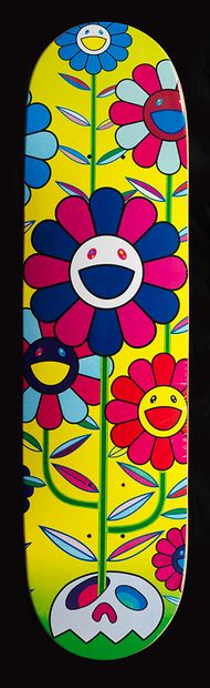 Takashi MURAKAMI Takashi MURAKAMI - Flower, 2019 - Skateboard print - Limited edition...