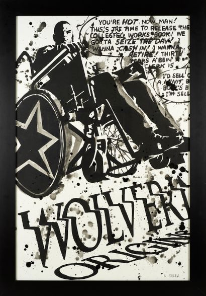 SPARK SPARK (1969 ) - Wolvert Origin - Ink and graffiti on paper - 110 x 73 cm -...
