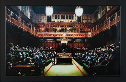 BANKSY BANKSY (d'après) (1974) - Monkey parliament - 2009 - Impression offset en...