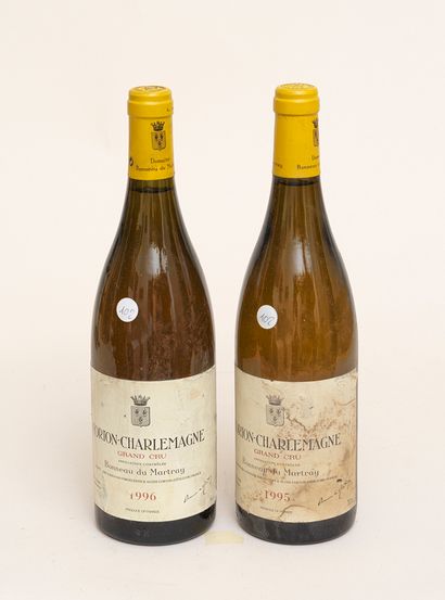 Corton Charlemagne 2 bottles CORTON CHARLEMAGNE 1996 Grand Cru Bonneau du Martray...