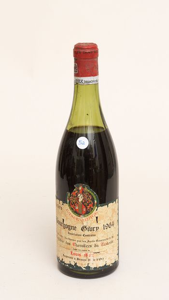 Givry 1 bouteille GIVRY 1964 Confrérie des Chevaliers du Tastevin (niveau : 6cm,...