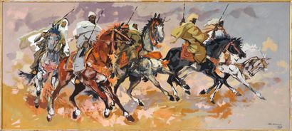 Jean-Gaston MANTEL 
Jean-Gaston MANTEL (1914-1995) - Fantasia - Large oil on canvas...