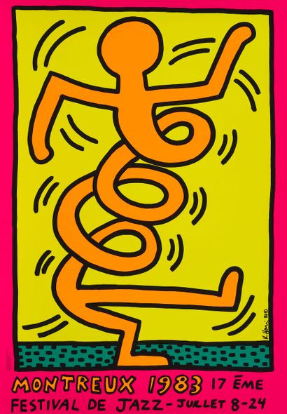 Keith HARING Keith HARING - From - Montreux Jazz Festival - Silkscreen poster - 99...