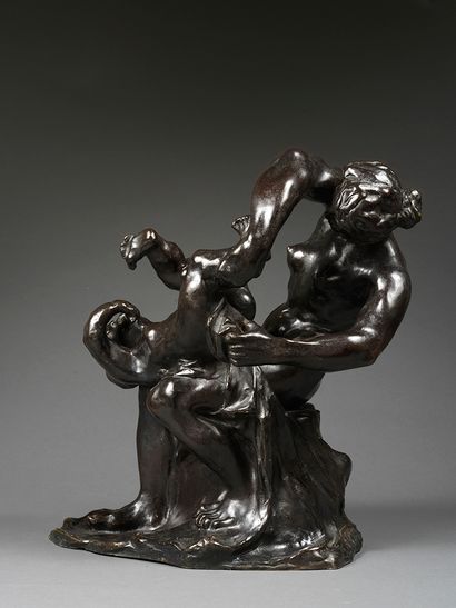 Alfred PINA Alfred PINA ( 1887 / 1966 ) - The baby's toilet - Bronze early 20th with...