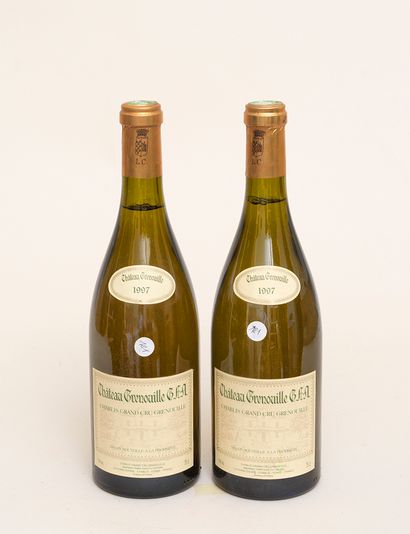 Chablis 2 bottles CHABLIS 1997 Grand Cru Château Grenouille (level: 1 between 2 and...