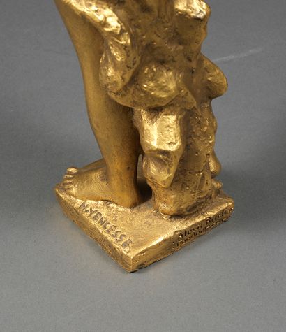 Hubert YENCESSE Hubert YENCESSE (1900-1987) - Erato - Gilded bronze - Artist's print...