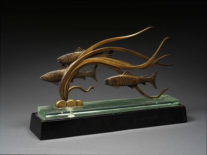 André-Vincent BECQUEREL André-Vincent BECQUEREL (1893-1981) - Fish in Seaweed - Bronze...