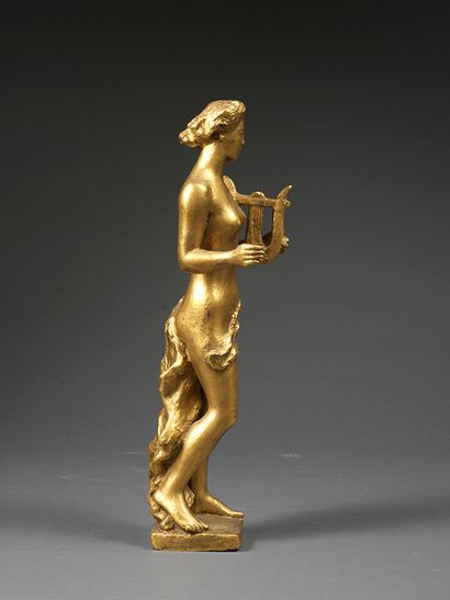 Hubert YENCESSE Hubert YENCESSE (1900-1987) - Erato - Bronze doré.Tirage d'artiste...