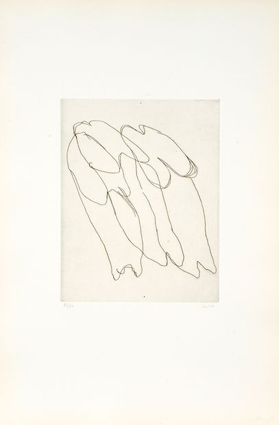 Jean FAUTRIER Jean FAUTRIER (1898-1964) - Les seins nus - Etching on Arches wove...