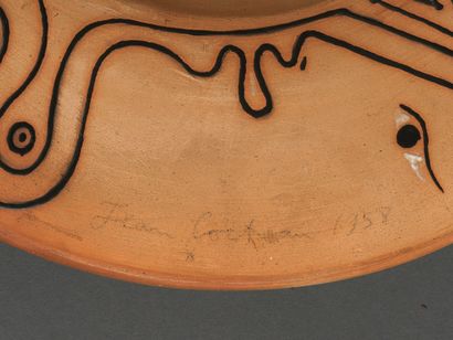 Jean COCTEAU Jean COCTEAU (1889-1963) - Tribute to the Etruscans - Ceramic - Signed...