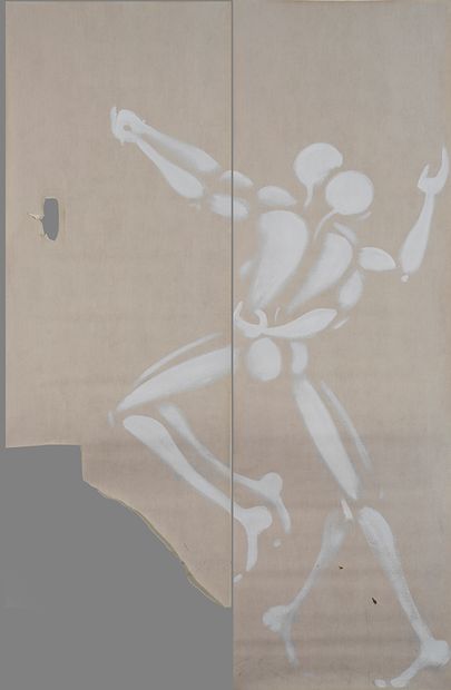 Jérome MESNAGER Jérome MESNAGER (1961) - Personnage blanc - Acrylique sur toile en...